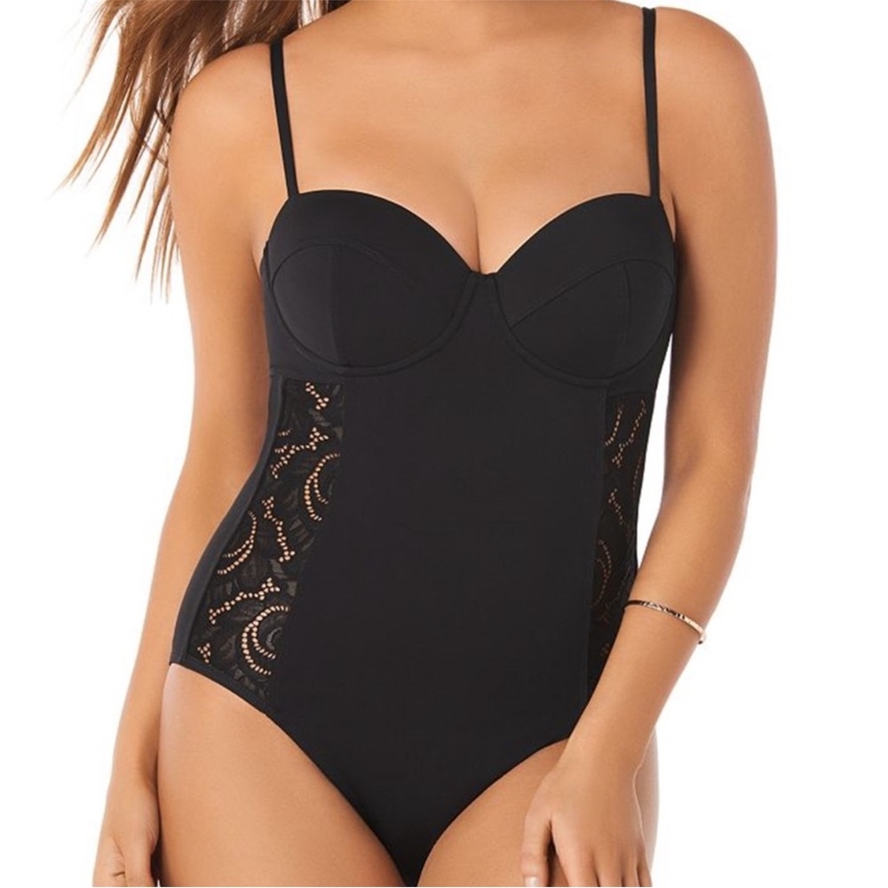 AMORESSA Moulin Rogue China Doll 1 One Piece Swimsuit size 10 NWT $178